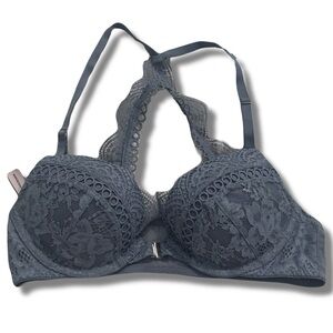 Victoria’s Secret Lace Push-Up Bra – Size 32A | Gray Elegance | Sexy Lingerie |